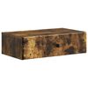 vidaXL Mesa Lateral de Parede Carvalho Fumado 59 x 34,5 x 17 cm