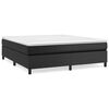 vidaXL Cama com molas/colch&atilde;o 160x200 cm couro artificial preto