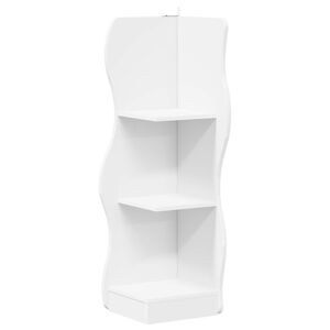 vidaXL Prateleira de canto com prateleira Branco 34 x 33 x 102 cm