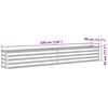 vidaXL Canteiro elevado jardim aço galvanizado 320x40x45 cm antracite