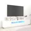 vidaXL Móvel de TV com luzes LED 200x35x40 cm branco