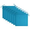 vidaXL Cadeiras de jardim c/ almofad&otilde;es azul 8 pcs teca maci&ccedil;a