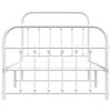 vidaXL Estrutura de cama com cabeceira e p&eacute;s 100x190 cm metal branco