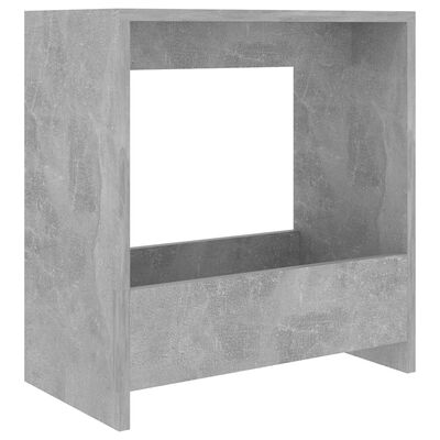 vidaXL Mesa de apoio 50x26x50 cm contraplacado cinzento cimento