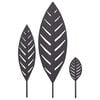 vidaXL Estaca de Jardim 3 unid. 116,5 x 35 x 3 cm Preto A&ccedil;o