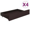 vidaXL Cama com 4 gavetas 140x200 cm pinho maci&ccedil;o castanho-escuro