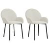 vidaXL Cadeiras de jantar 2 pcs veludo cor creme