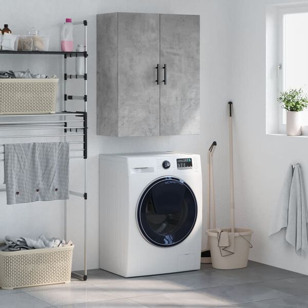 vidaXL Arm&aacute;rio de parede 69,5x34x90 cm cinzento cimento