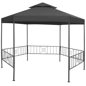 vidaXL Gazebo de jardim 323x275x265 cm antracite