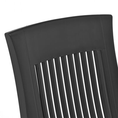 vidaXL Cadeiras de jardim reclináveis 2 pcs plástico antracite