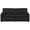 vidaXL Sofá modular com almofadas preto