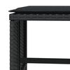 vidaXL Bancos de jardim com almofadões 4 pcs 40x40x35 cm vime PE preto