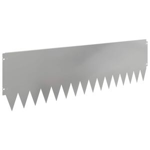 vidaXL Acabamento para Gramado 10 pcs 103 x 30 cm A&ccedil;o Prateado