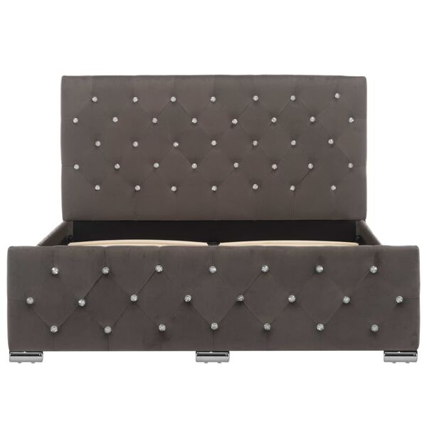 vidaXL Estrutura de cama 120x200 cm tecido cinzento