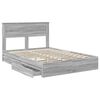 vidaXL Cama com Armazenamento com cabeceira Cinza Sonoma 140 x 200 cm
