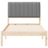 vidaXL Estrutura de Cama com Cabeceira Estofada Cinzento-claro
