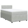 vidaXL Cama boxspring c/ colch&atilde;o 120x200 cm veludo cinzento-claro
