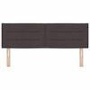 vidaXL Cabeceira LED com cabeceira Marrom Escuro 160 cm Poli&eacute;ster