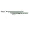 vidaXL Toldo Retr&aacute;til El&eacute;trico Verde e Branco 3,5 x 2,5 m