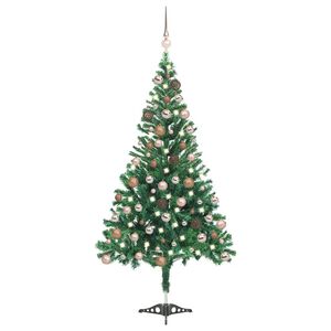 vidaXL &Aacute;rvore de Natal artificial pr&eacute;-iluminada com bolas 230 ramos