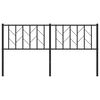 vidaXL Cabeceira de cama 160 cm metal preto
