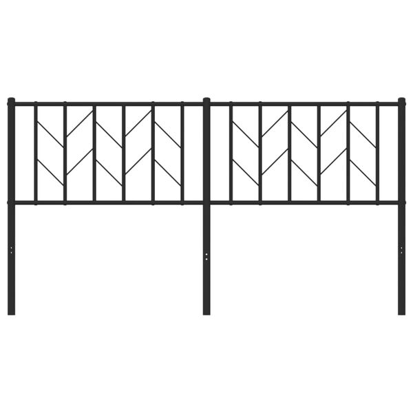 vidaXL Cabeceira de cama 160 cm metal preto