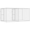vidaXL Jaula para cão Prateado 400 x 200 x 200 cm Aço Galvanizado