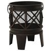 vidaXL Braseira r&uacute;stica com ati&ccedil;ador &Phi;42x54 cm a&ccedil;o