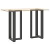 vidaXL P&eacute;s para mesa de bar em forma de T, 2 pe&ccedil;as, antracite, 50x35x(90-91) cm, a&ccedil;o