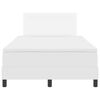 vidaXL Cama Box com colch&atilde;o Branco 120 x 200 cm Couro sint&eacute;tico