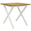 vidaXL Mesa de Jantar Com Bordas Naturais 70 x 70 x 75 cm