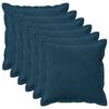 vidaXL Capa almofada 6 pcs HOUTEN Azul 50 x 50 cm Veludo