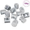 vidaXL Porcas de Barril 4500 unid. Prateado M6 x 12 mm Metal