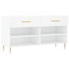 vidaXL Banco sapateira 102x35x55 cm derivados de madeira branco