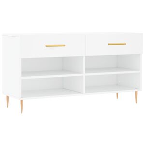 vidaXL Banco sapateira 102x35x55 cm derivados de madeira branco