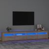 vidaXL M&oacute;vel de TV com luzes LED 240x35x40 cm carvalho sonoma