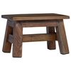 vidaXL Banqueta Natural 30 x 20 x 20 cm Madeira de Mogno