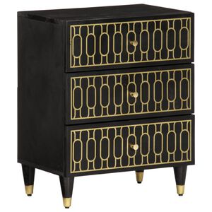 vidaXL Mesa de cabeceira 50x33x60 cm madeira de mangueira maciça