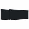 vidaXL Painel de cozinha 2 unid. Preto 90 x 40 cm vidro temperado