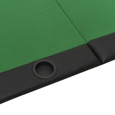 vidaXL Mesa de póquer dobrável 10 jogadores 206x106x75 cm verde