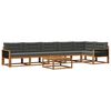 vidaXL Conjunto de Sof&aacute;s para Exterior 7 pcs Natural e Antracite