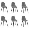 vidaXL Cadeiras de jantar 6 pcs veludo cinzento-claro