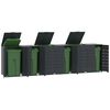 vidaXL Abrigo para 6 caixotes do lixo 414x79x117 cm a&ccedil;o antracite