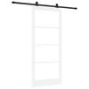vidaXL Porta Deslizante ORKDAL Branco e Preto 93 x 211 cm