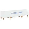 vidaXL Conjunto de 3 Pe&ccedil;as para TV com LED Branco Brilhante