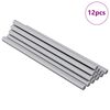 vidaXL Barra Roscada 12 unid. Prateado 6 x 120 mm A&ccedil;o