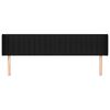 vidaXL Cabeceira de cama c/ abas tecido 203x16x78/88 cm preto