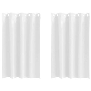 vidaXL Cortinas Blackout com Argolas 2 pcs Branco Puro 175 x 140 cm