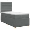 vidaXL Cama box spring com colch&atilde;o Cinzento-Escuro 80 x 200 cm Tecido