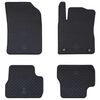 vidaXL Tapete de carro 4 pcs Preto adequado para C3 2017-2024 Borracha